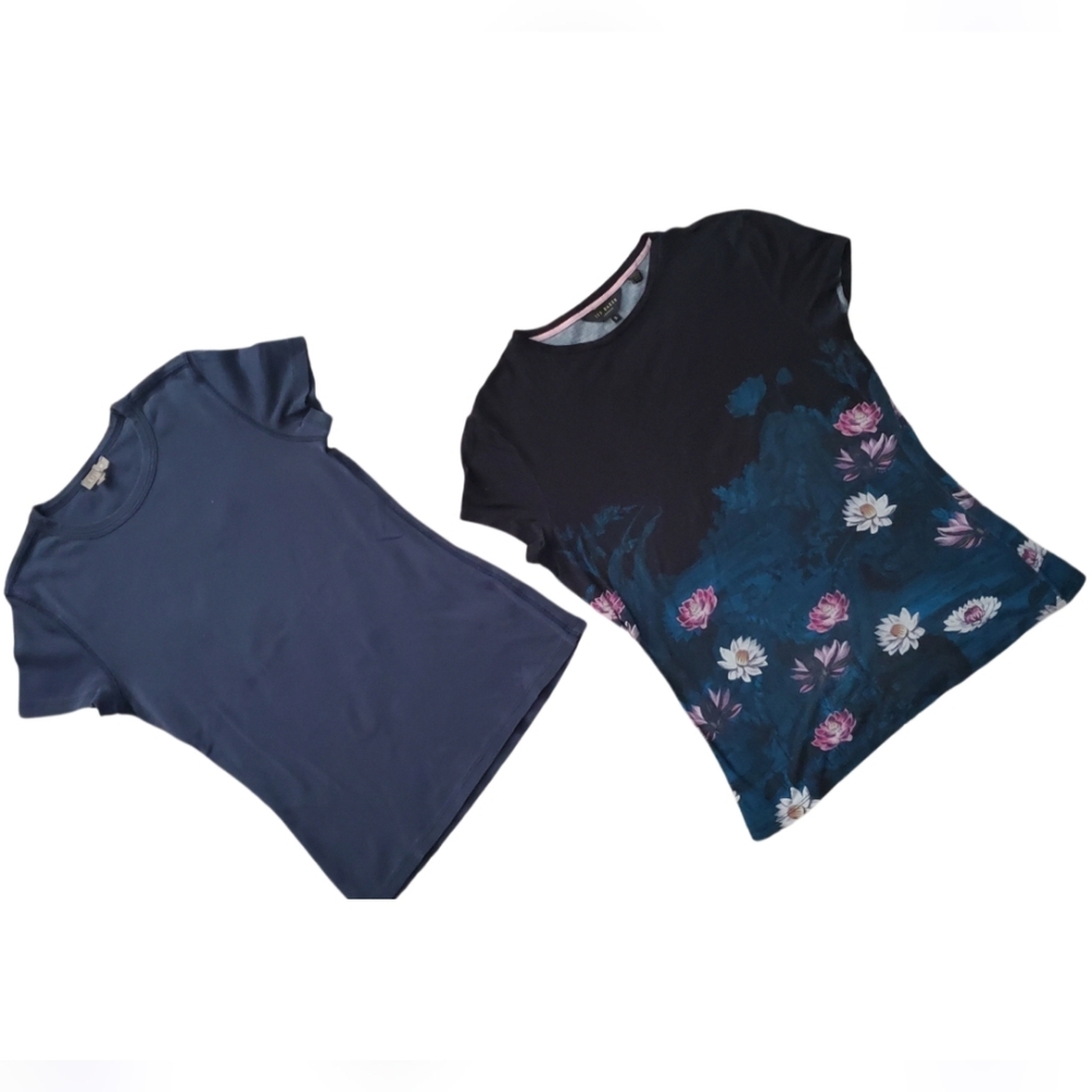 Lilla P Navy Tee & Ted Baker Floral Short Sleeve Tee Set